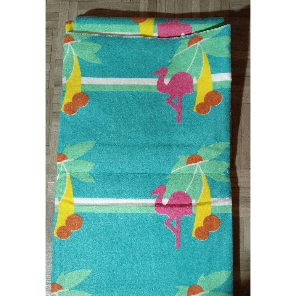 Vintage Flamingo Beach Theme Key West Florida 60x90 Throw Blanket